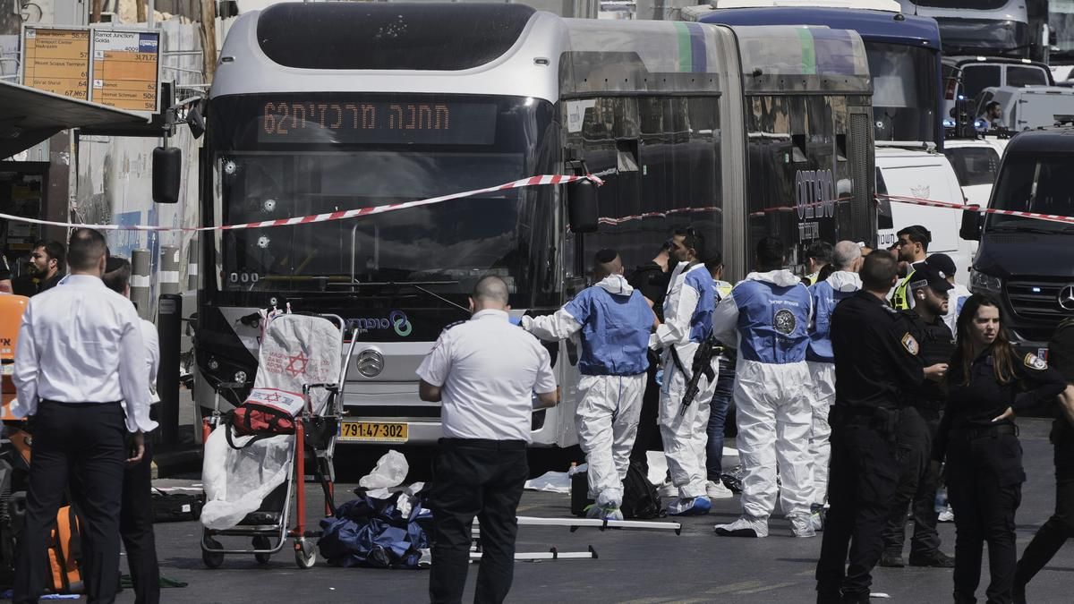 Jerusalem shooting: Assailants fire inside a bus, leaving at least four people dead and fifteen injured
